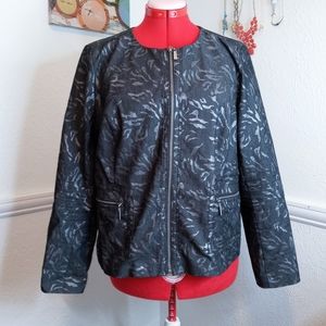 Dana Buchman Sz 16 Jacket Blazer Zip Pockets